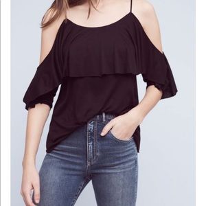 Anthropologie Havana cold shoulder blouse.